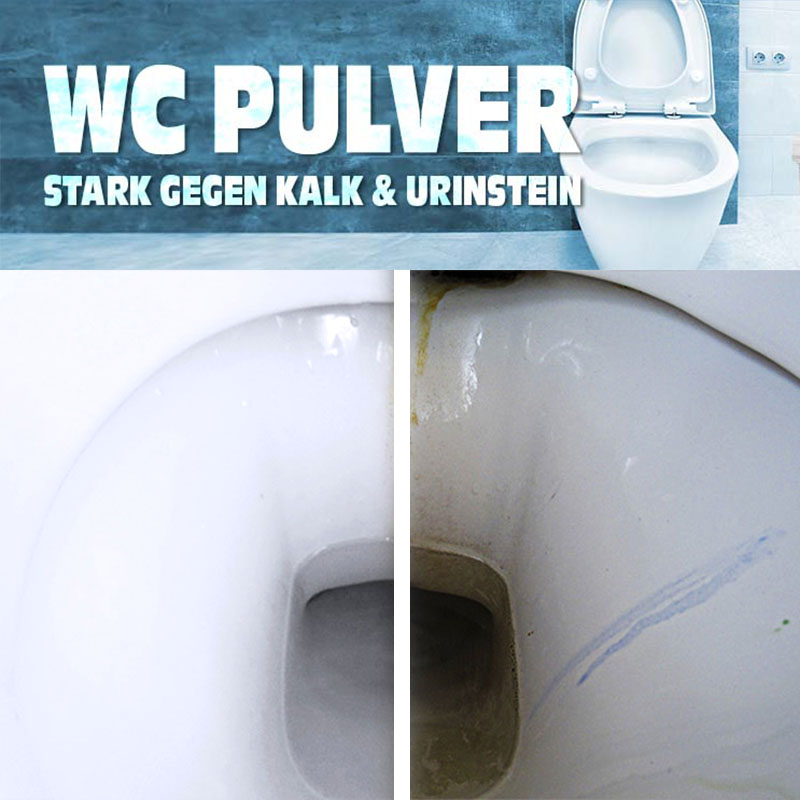 WC Pulver Vorher Nachher